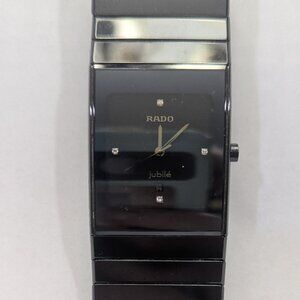 Luxury Timepiece: Rado Black Ceramica Jubilé Diamonds watch